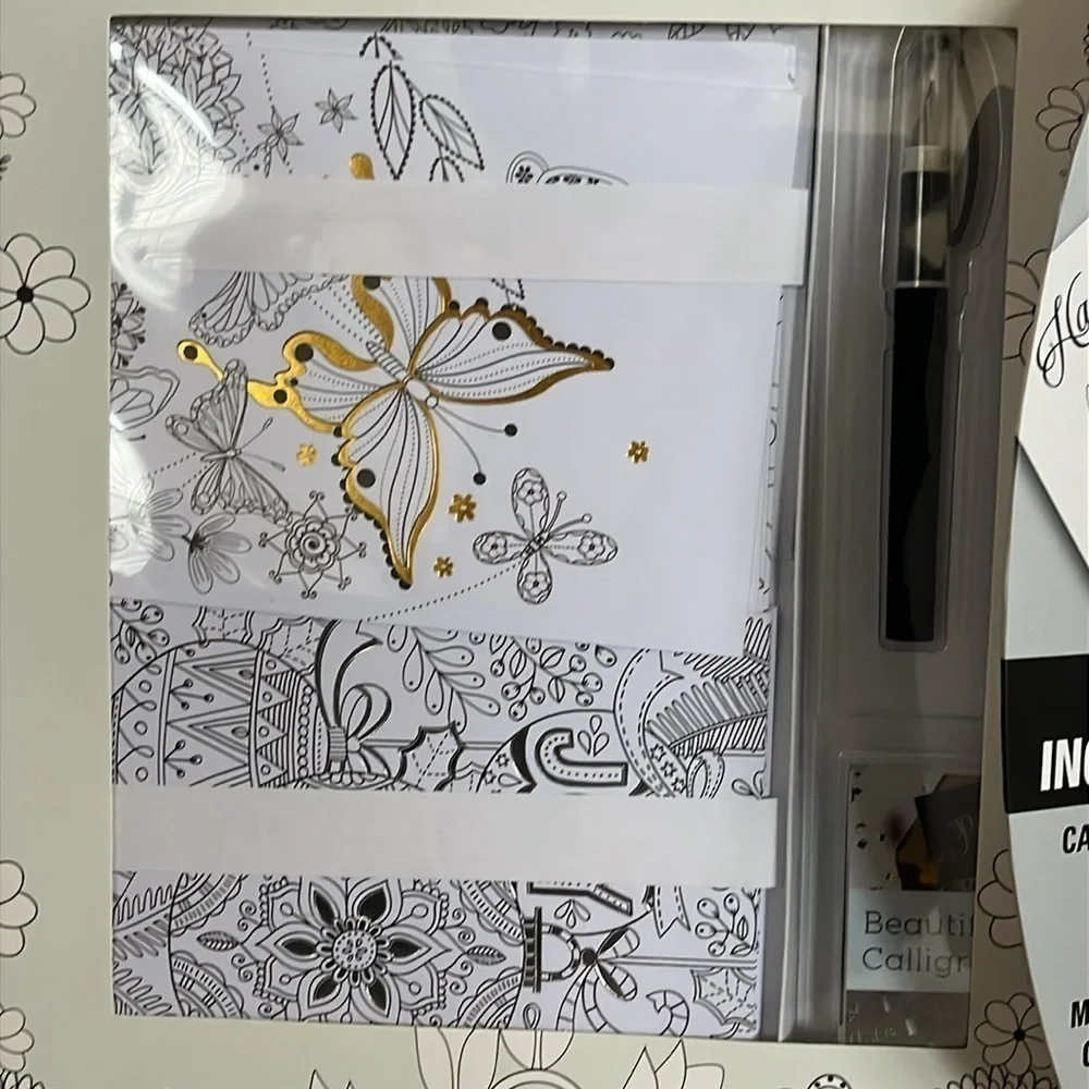 Brand New Mindful Color & Gift All-Occasion Cards Stationary Calligraphy Markers